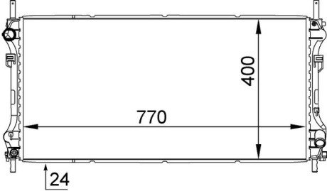 Радиатор охлаждения двигателя mahle knecht CR 1143 000S на Форд Транзит 5