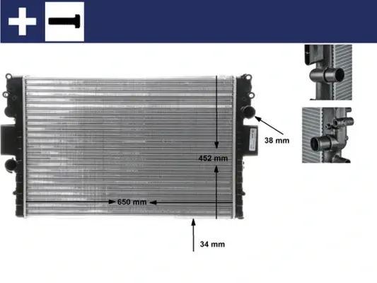 Радіатор охолодження двигуна Mahle knecht CR1551000S (фото 1)