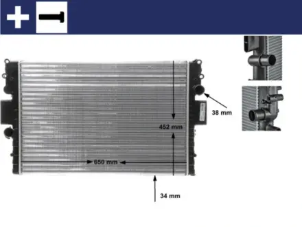Радіатор охолодження двигуна Mahle knecht CR1551000S