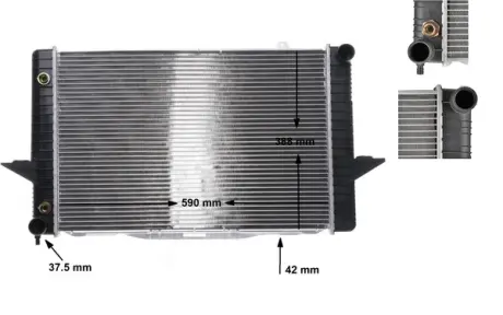 Радіатор охолодження двигуна Mahle knecht CR164000S
