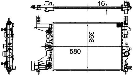 Радіатор охолодження двигуна mahle knecht CR2122000S