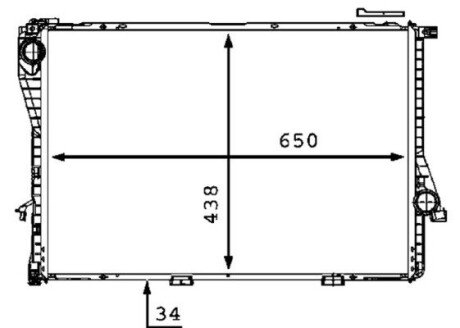 Радиатор охлаждения двигателя mahle knecht CR295000P