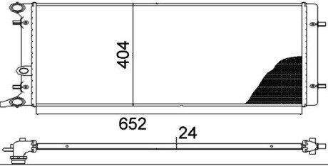 Радіатор охолодження двигуна mahle knecht CR368000P