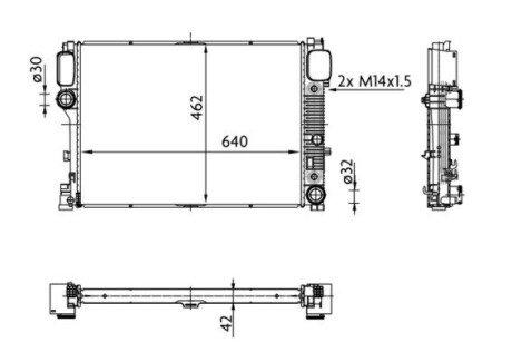 Радіатор охолодження двигуна mahle knecht CR 38 000S на Мерседес S-Class C216