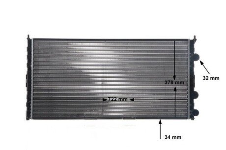 Радиатор охлаждения двигателя mahle knecht CR417000S