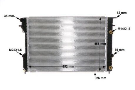 Радиатор охлаждения двигателя mahle knecht CR560000S