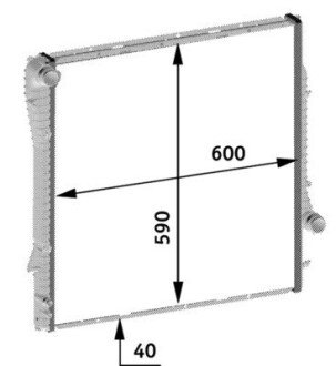 Радіатор охолодження двигуна mahle knecht CR573000P
