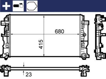 Радиатор охлаждения mahle knecht CR 1710 000S