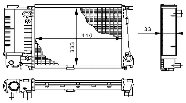 Радіатор охолодження двигуна E36/E34 1.6-1.9 89-00 Mahle knecht CR264000S (фото 1)