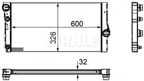 Радіатор охолодження двигуна mahle knecht CR 1147 000P