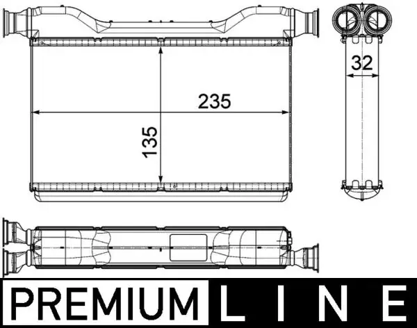 Радіатор пічки F01-14/F07/F10/F11 2.0-6.0 08- (Premium Line! OE) mahle knecht AH189000P