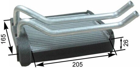 Радиатор печки (отопителя) mahle knecht AH174000P