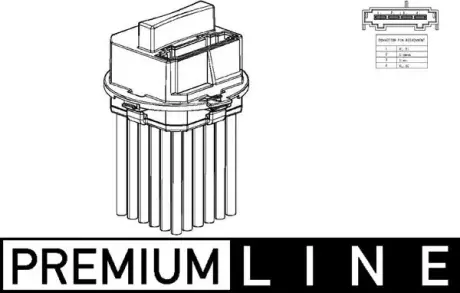 Реостат пічки W204/W212 07 1.8-5.5 07- (+AC) mahle knecht ABR 53 000P