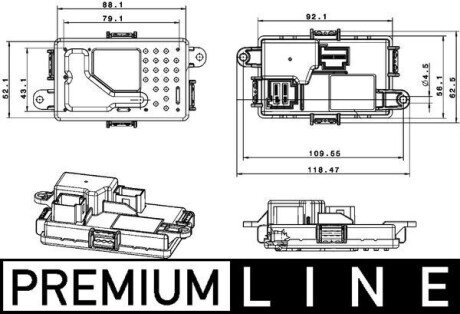 Реостат вентилятора обігрівача W204/W212 (Premium Line! OE) mahle knecht ABR 67 000P