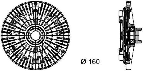 Термомуфта E34/E39/E32/E38 3.0/3.5/4.0/4.4/5.0/5.0 87-05 (Premium Line! OE) mahle knecht CFC57000P