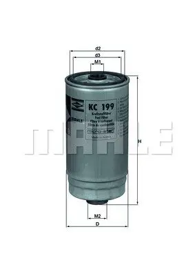 Паливний (топливный) фільтр Mahle knecht KC199 (фото 1)