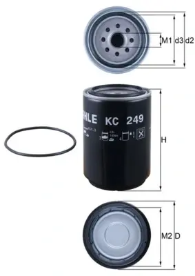 Паливний (топливный) фільтр Mahle knecht KC 249D (фото 1)