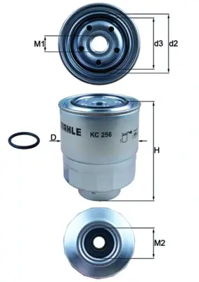 Топливный фильтр mahle knecht KC256D