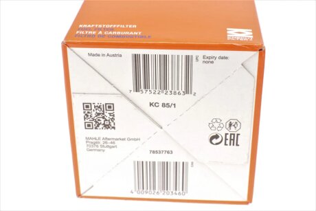 Паливний (топливный) фільтр mahle knecht KC851