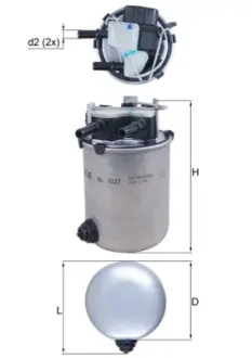 Топливный фильтр mahle knecht KL 1027