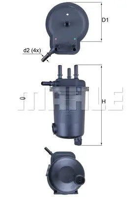 Топливный фильтр mahle knecht KL600D