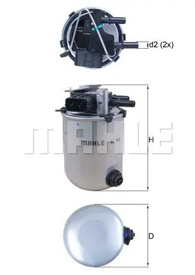 Паливний (топливный) фільтр Mahle knecht KL909 (фото 1)