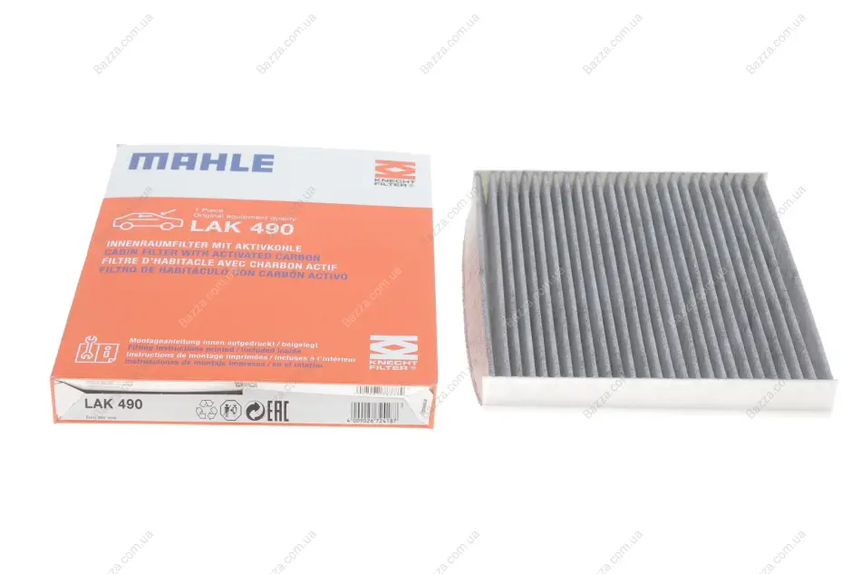 Угольный фильтр салона mahle knecht LAK490