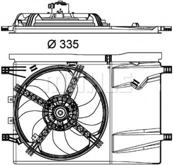 Вентилятор радіатора mahle knecht CFF182000P