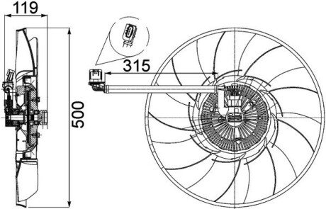 Вентилятор охолодження радіатора mahle knecht CFF469000P