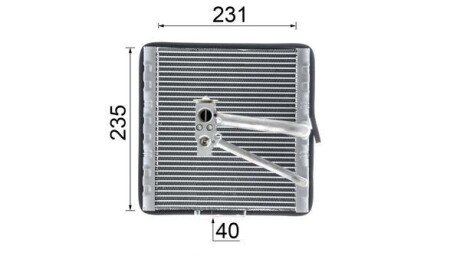 Випарник кондицiонера mahle knecht AE93000P