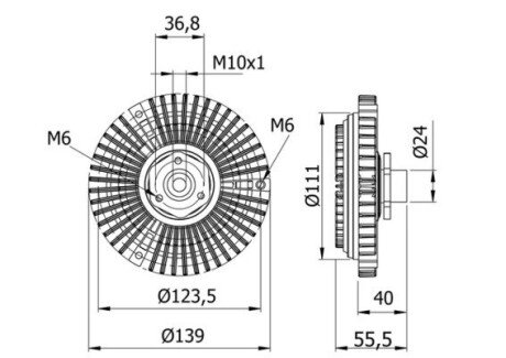 Віскомуфта mahle knecht CFC 46 000S