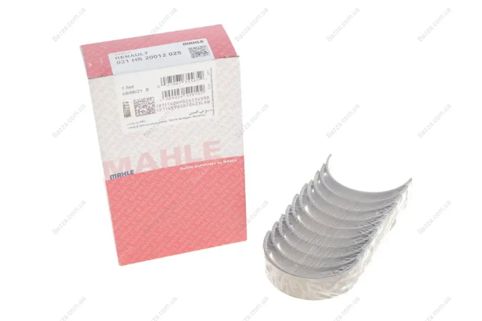 Вкладыши коренные RENAULT HL 0,25 1,8/2,0/1,9D/TD 98- без замка (пр-во Mahle) mahle knecht 021 HS 20012 025