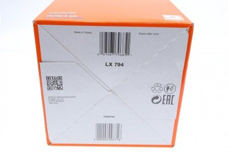 Воздушный фильтр двигателя mahle knecht LX794