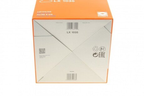 Повітряний фільтр mahle knecht LX1035