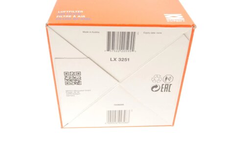 Повітряний фільтр mahle knecht LX3251