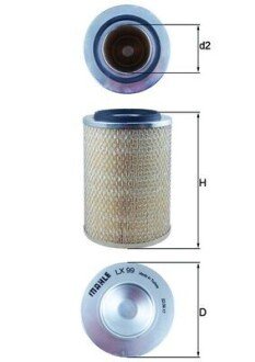 Воздушный фильтр mahle knecht LX99 на Ниссан Куб bz11