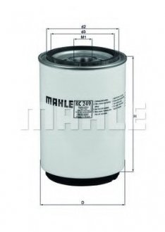 Паливний (топливный) фільтр mahle knecht KC 249D