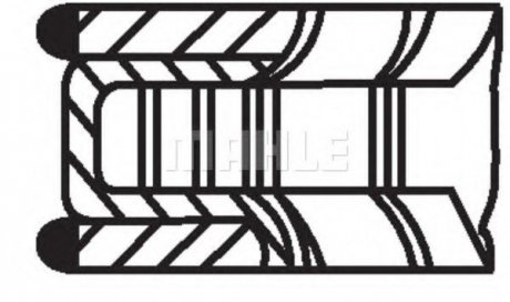 Поршневые кольца mahle knecht 040 17 N0