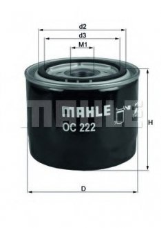 Масляний фільтр mahle knecht OC 222