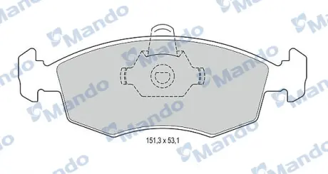 Колодки ручного (стоячого) гальма MANDO MBF015166 Фиат Палио уикенд