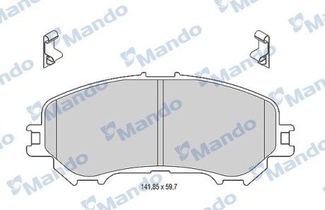 Передні тормозні (гальмівні) колодки mando MBF015287 на Ниссан Qashqai j11