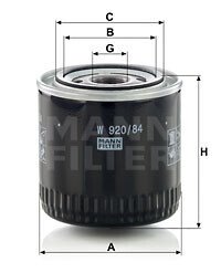 Фільтр гідравлічний mann W92084