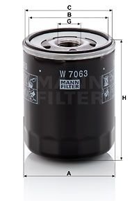 Масляный фильтр mann W7063
