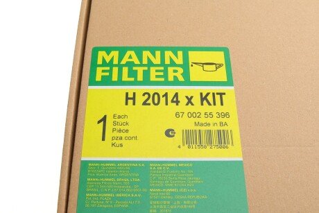 Фильтр масляный mann H 2014 X KIT