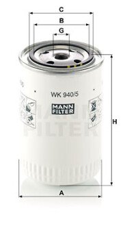 Фільтр палива mann WK9405