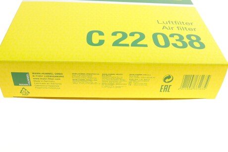 Фільтр повітря mann C22038