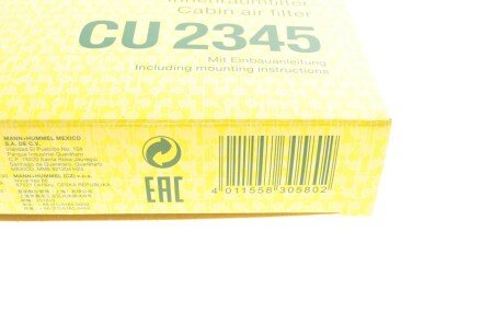 Фільтр салону mann CU2345