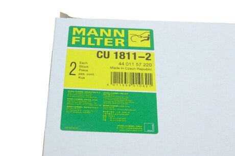 Фільтр салону Dodge Nitro/Jeep Cherokee 07- mann CU18112