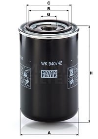 Топливный фильтр mann WK94042