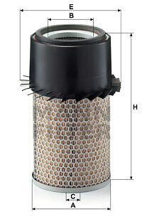 Фильтр воздушный DAF 45 mann C16210